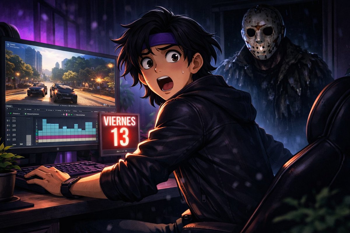🎮👀 Recordatorio importante, gente
El video de esta semana sale este VIERNES 13…
Si ven que Jason Voorhees aparece detrás de mí mientras edito, no es bug, es feature 😅🔪
No se lo pierdan.

#Viernes13 #GTA5 #GamingCommunity #ElPaps #VideoNuevo