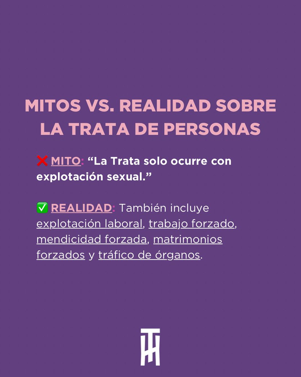 ❌Mito vs. ✅ realidad sobre la Trata de personas.
#ANTHUS #TrataDePersonas #Puebla #DerechosHumanos