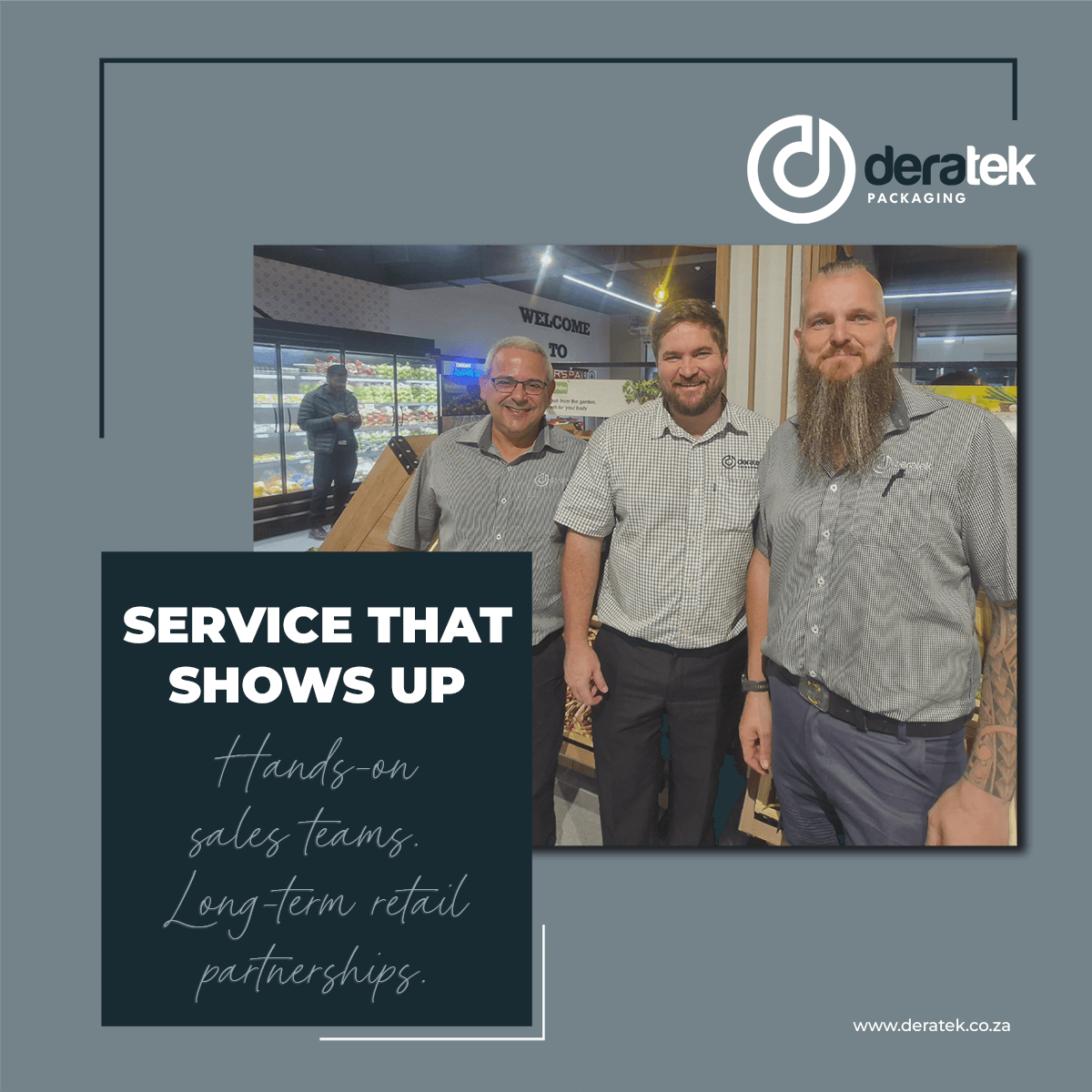 DeratekPack's tweet photo. The Deratek Difference?
It’s in the service.

Hands-on reps. Real support. Long-term partnerships.

#TheDeratekDifference #RetailSupport #ServiceMatters https://t.co/1QNgjL1E2s