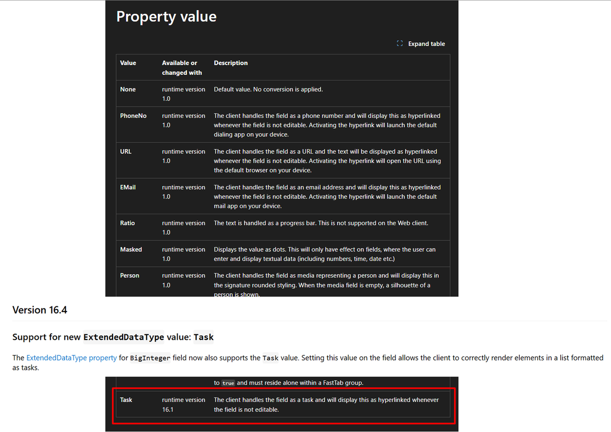 yzhums's tweet photo. Business Central: Does anyone know the specific use case for the new 'Task' value in the ExtendedDatatype property? Is it intended for integration with external systems like Dataverse, or does it serve a different purpose within the UI?"
https://t.co/fYTBl79W8b

#bchelp https://t.co/oN9SrYquah