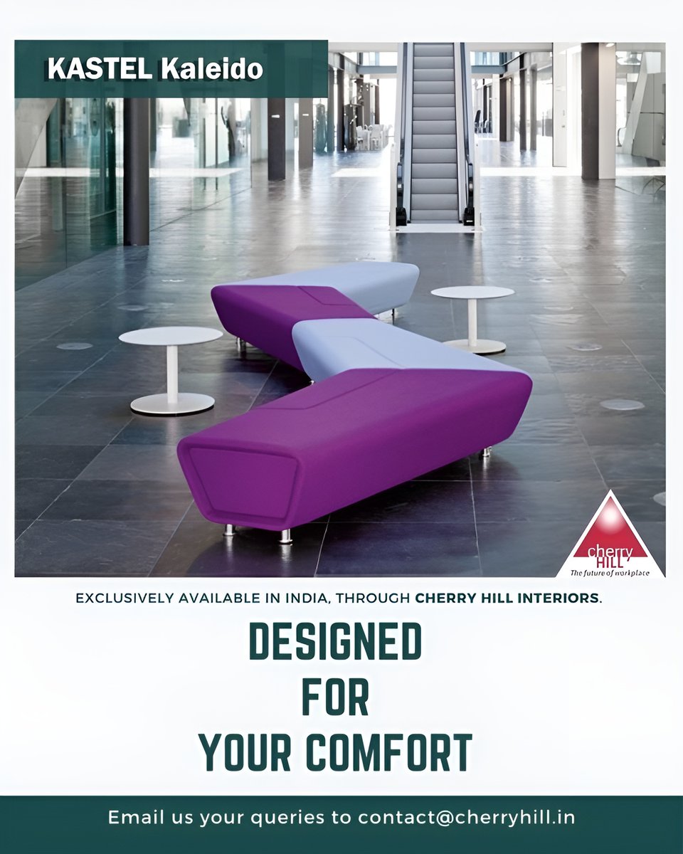 CherryHillDelhi's tweet photo. Exclusively in India via Cherry Hill Interiors
Kastel Kaleido modular seating by Franco Driusso brings sharp, linear design to waiting & lounge spaces. Customizable, stylish, and built for comfort.
#CherryHillInteriors #KastelKaleido #ModularSeating #OfficeInteriors https://t.co/7wZUDwvhoR