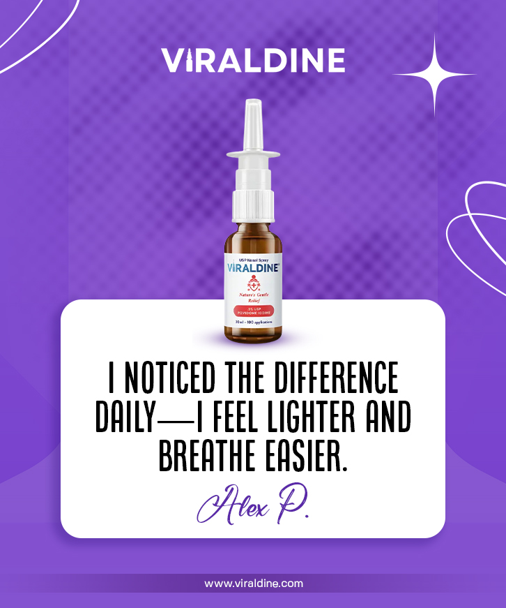 viraldinellc's tweet image. Small spray. Big difference. 💨
Your daily support for easier breathing.
#Viraldine #breathefreely #wellnesslifestyle #DailyCareRoutine #healthroutine #FeelBetterEveryday #NasalBreathing #cold #CustomerSatisfaction