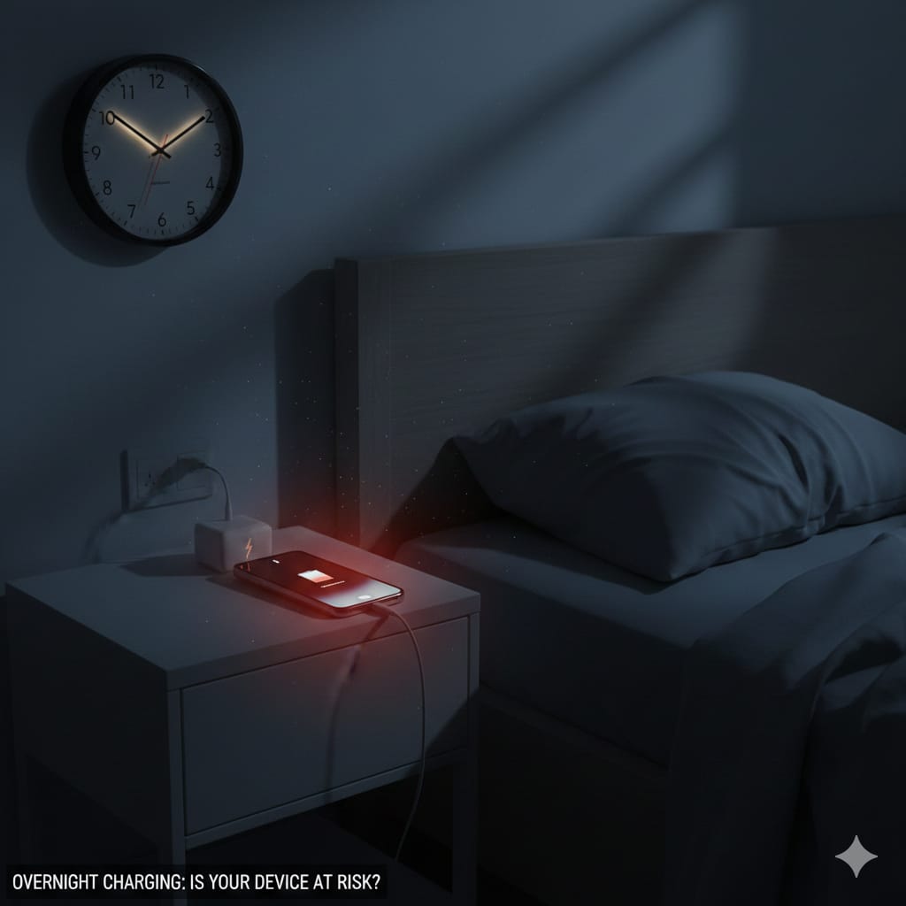 SAnewsMP's tweet image. 1/10
रातभर मोबाइल चार्जिंग पर छोड़ना एक आम आदत बन चुकी है, लेकिन यह आपकी डिवाइस के लिए नुकसानदायक हो सकता है। 
#TechNews #MobileCare