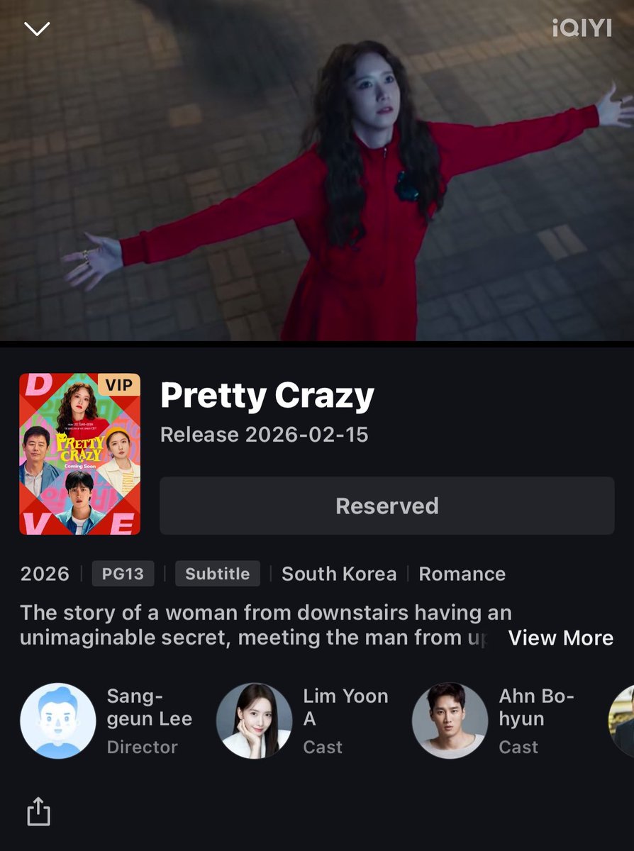 YOONA_updates's tweet image. #PrettyCrazy starring #YOONA and #AhnBohyun will be available on iQIYI starting February 15th.