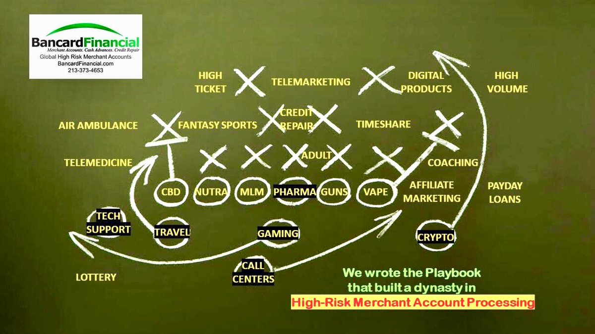 High-Risk Merchant Accounts aren't EZ. Never have! Many Misrep saying 24hr Approvals! That's a LIE! It's BS! UW's don't move that fast in #HighRisk‼️We Win #SuperBowl We KNOW High-Risk 25 years 98 Banks Worldwide! They Decline! We #Approve We Know X's &amp; O's! #Superbowls #Dynasty