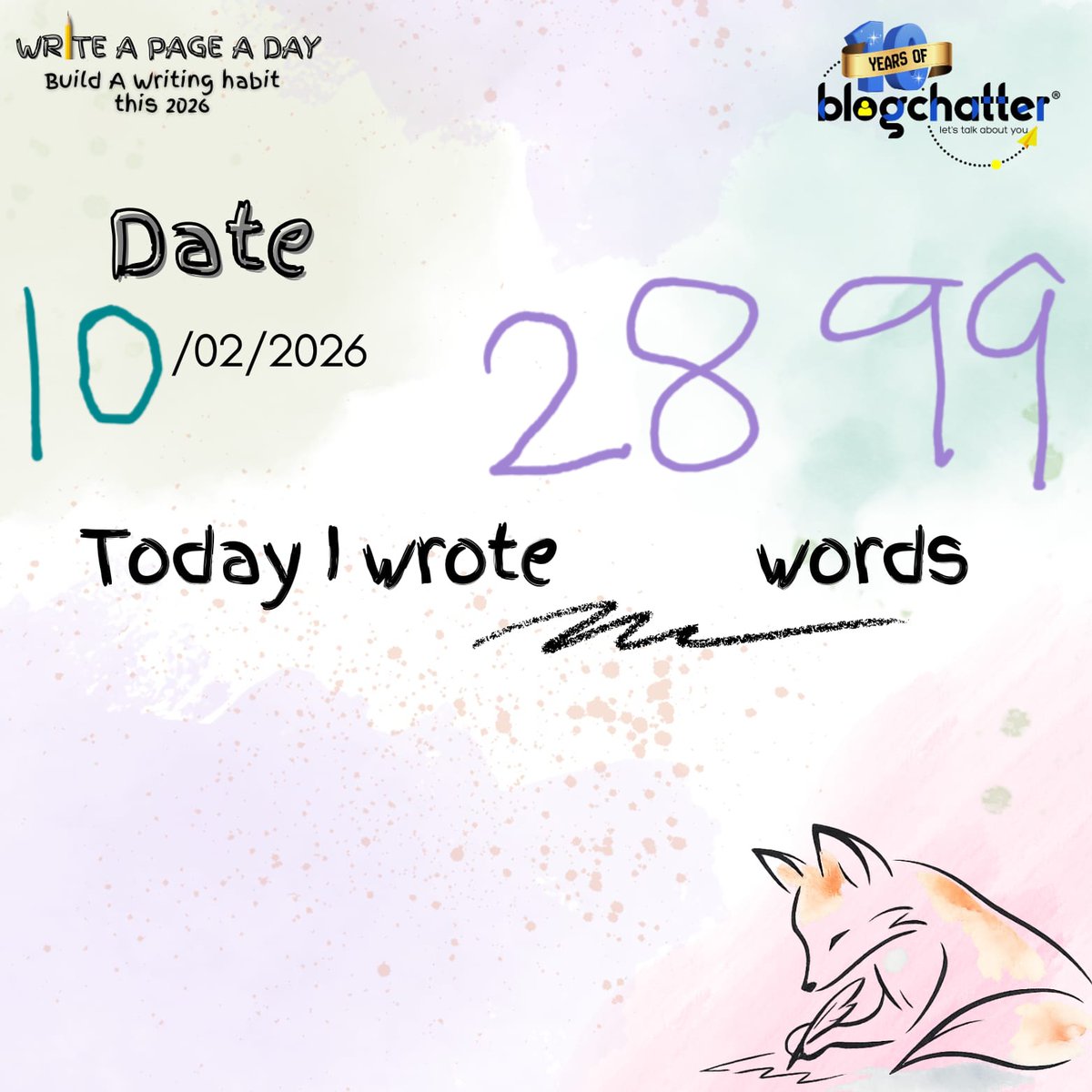 IndiaCafe24's tweet photo. Day 10: 2899 words . Still going to reach the goal #writeapageaday #writergoal #WritingCommunity @blogchatter https://t.co/nGXdTSU5WG