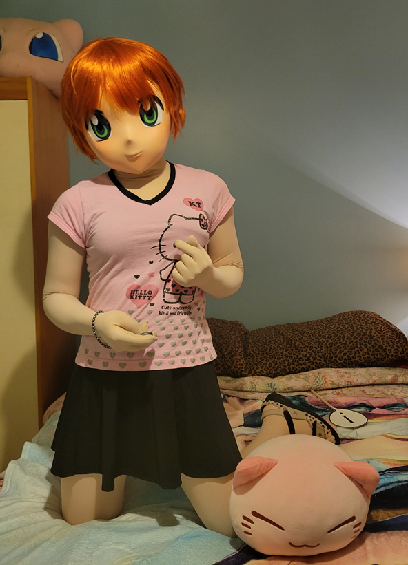 CanadianBanana's tweet photo. Strawberries are Red,
Blueberries are Blue,
Your AI girlfriend,
Cannot make poems like I do.

#animegao #kigurumimask https://t.co/1BX4TlQVwf