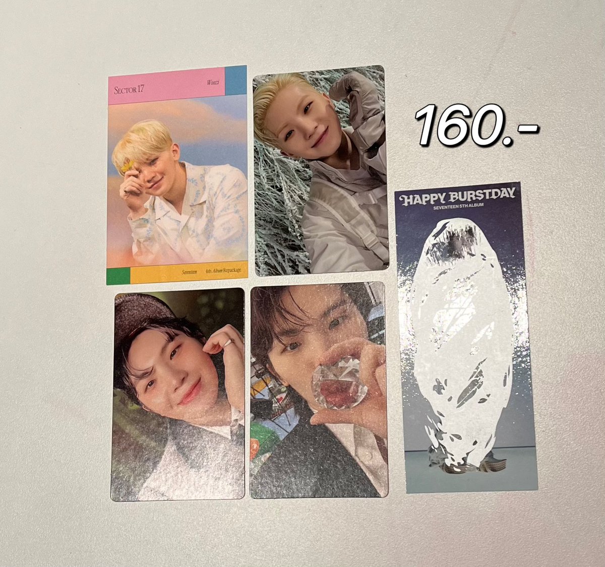 ขายการ์ดบั้ม FML และ การ์ดอูจี เหมา ได้หมดในรูป ราคาตามในภาพน้า

*ขอดูภาพเพิ่มเติมได้ค่ะ
สนใจซื้อทัก 🛒 dm ได้เลยค้าบ
#ตลาดนัดseventeen #ตลาดนัดสวนแครอท