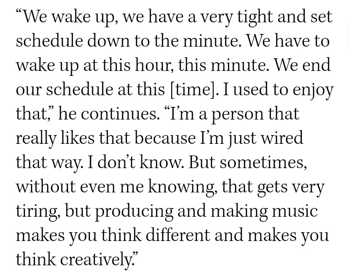 jakeyclub's tweet image. you really did so great our producer jake! thank you for creating a masterpiece. we’re so proud of you 🥹❤️‍🩹

“We wake up, we have a very tight and set schedule down to the minute. We have to wake up at this hour, this minute. We end our schedule at this [time]. I used to enjoy…