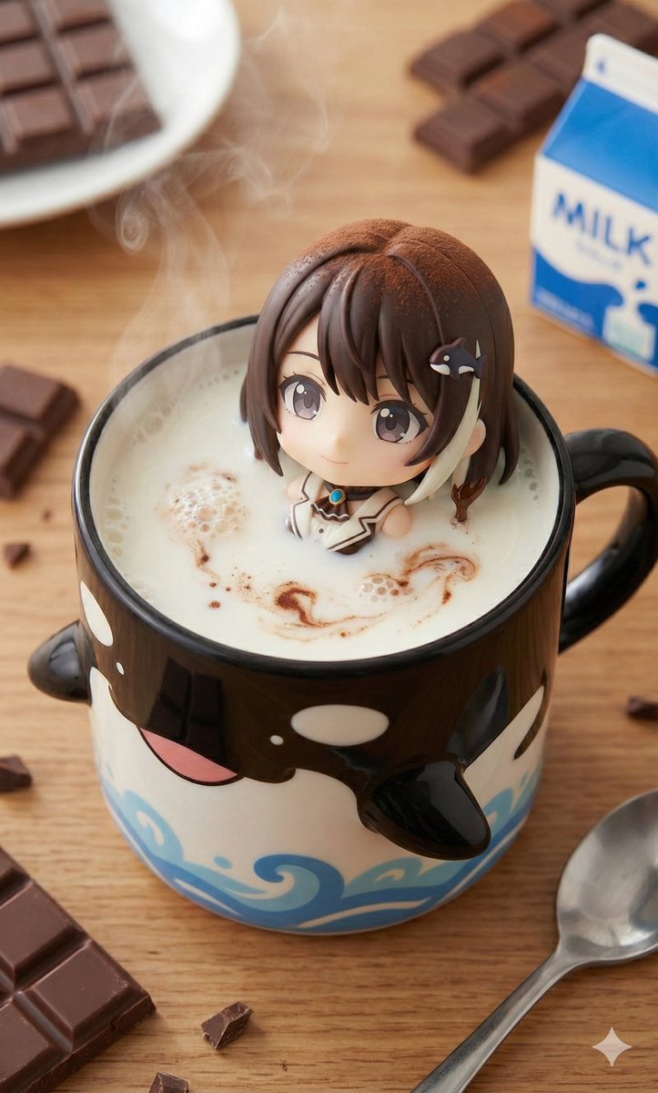 🥛【チョコレートフィギュアのプロンプト（🍌Pro）】🍫

なんか可愛いのでよかったら！！
※任意の2段階プロンプトです（1段階だけでもOK）
※うまく動かなかったらごめんなさい。あんまり良くなかったら再生成ガチャするといいかも🥺
※改変全然OKです。背景とか可愛くするのいいと思う🥰