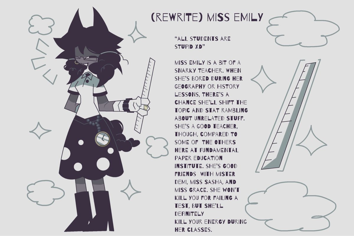 Miss Emily FPE Rewrite AU
#fpe #fundamentalpapereducation #art