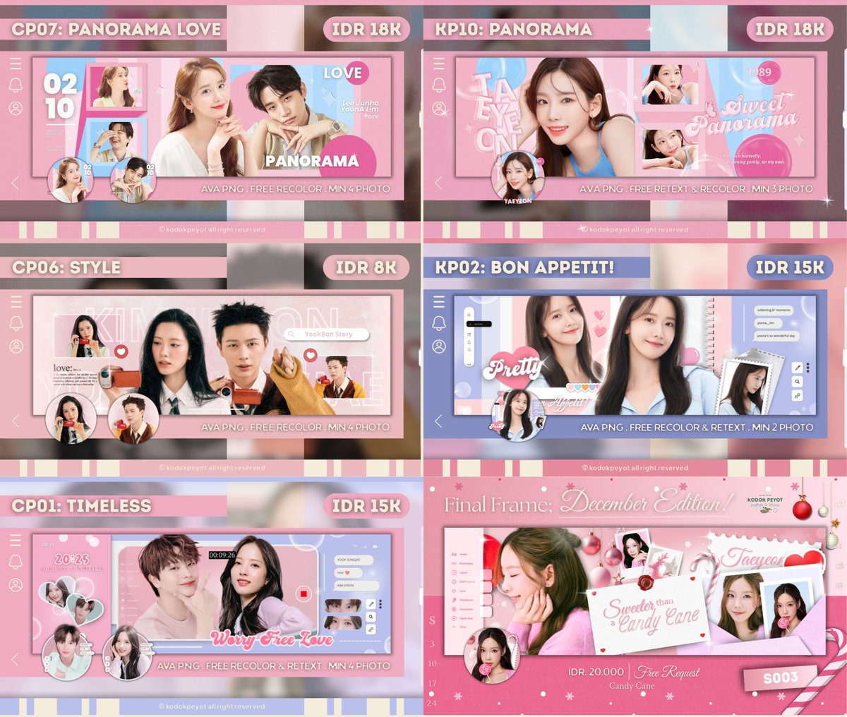 kodokpeyot_cs's tweet image. tolong bantu RETWEET ya, terimakasih 𖹭

disc 50% untuk LAYOUT by req edisi valentine!! 🥳 dan ada 2 ready stock — KARINA &amp;amp; WONYOUNG juga 💝✨

#zonauang