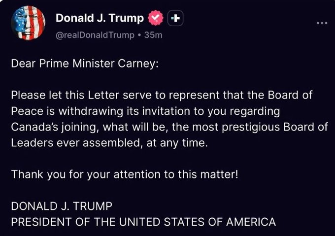ToutSuiteSinner's tweet photo. I'm pretty sure the @PrimeMinister of #Canada is heartbroken over not having to pay a billion bucks to join a ragtag bunch of #despots on a #board which will do fuck all for #peace.
But good luck with that.
#BoardOfPeace https://t.co/aGxk0fdxXk