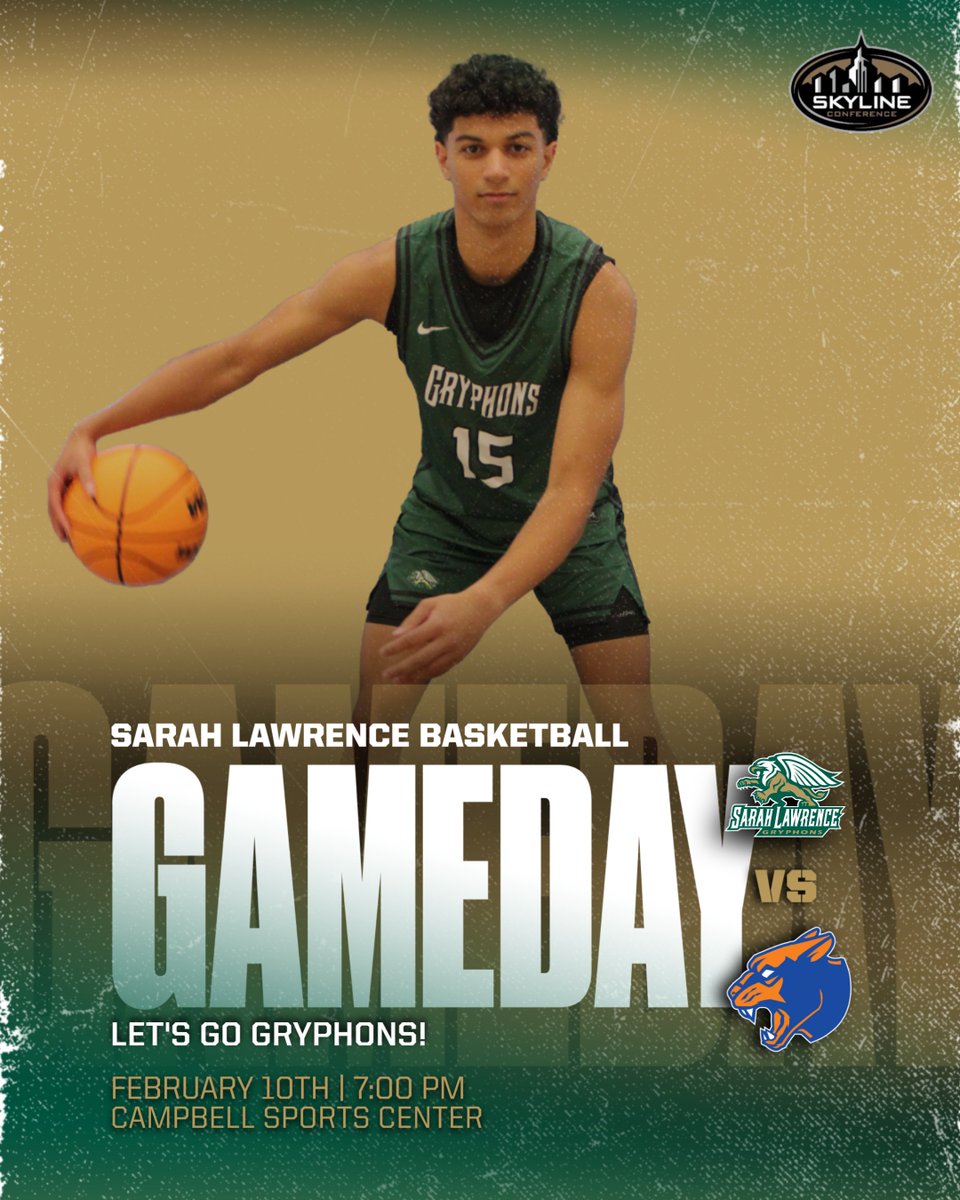 SLCGryphons's tweet photo. GAME DAY!

@SLCGryphonsMBB returns to the action on the heels of a senior day victory, hosting Purchase College for a Tuesday-night matchup in Bronxville. The Gryphons and Panthers will face off at 6:00 p.m. Let's Go Gryphons!

#StrengthAndIntelligence
#GoGryphons https://t.co/PrCcn48b3v
