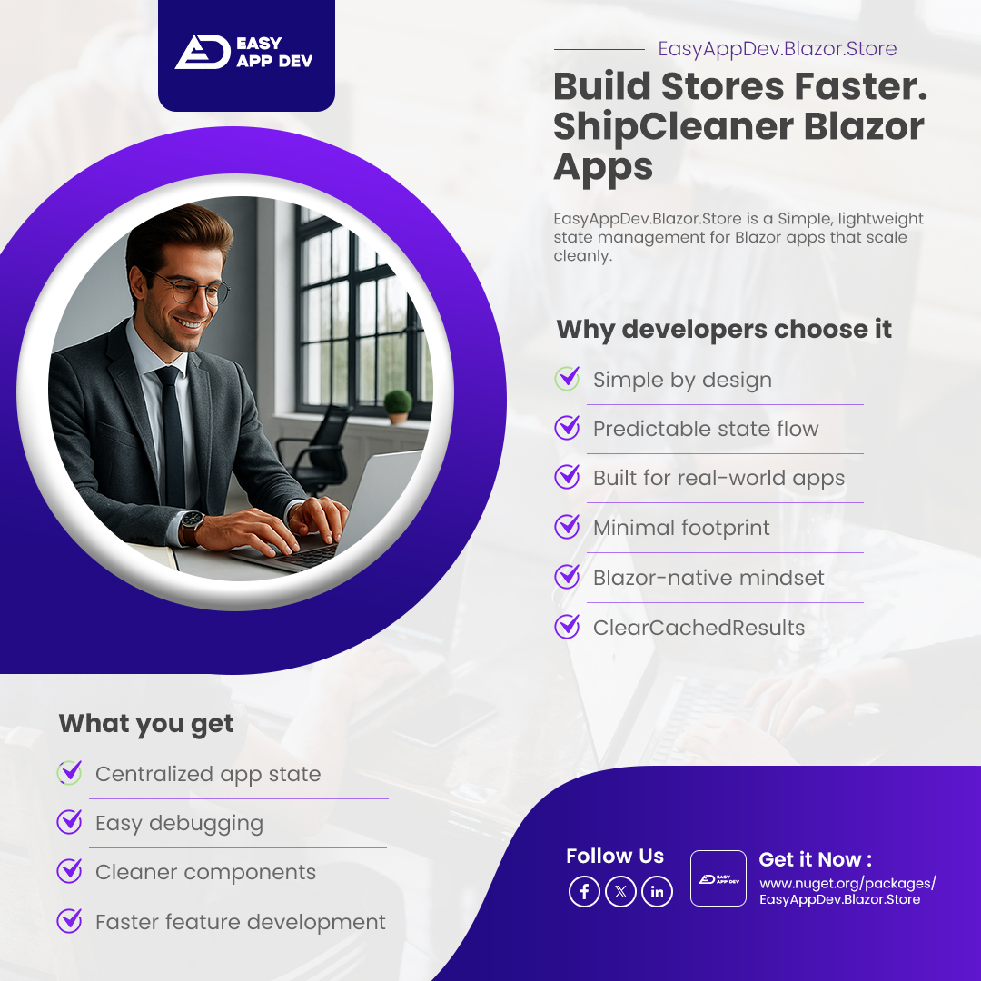 ahmednur_twitte's tweet photo. Simplify Your Blazor State Management with https://t.co/pNbsoyC15u
https://t.co/jFsUEFGHoW
https://t.co/Z3qx2bxvLw
#Blazor #DotNet #CSharp #NuGet #StateManagement #OpenSource #WebDevelopment #DotNetDeveloper https://t.co/0cRJ1ynGUb