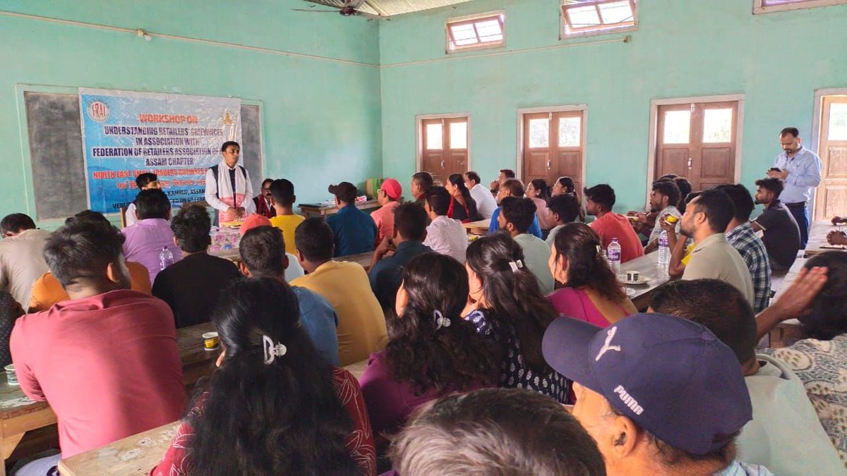 FRAIIndia's tweet photo. The North East Small Traders Business Association.

A FRAI affiliated body of micro , small, medium scale retailers representing North Eastern states, Assam chapter  organised a "Workshop On Understanding Retailers' Grievances" on 6th February 2026 at Pacharia, Kamrup, Assam.
More than 50 retailers attended the Workshop.

Mr Sanjay Kumar, Chief Manager, State Bank of India, Dadara Branch and Mr Dipjyoti Hazarika, Deputy Manager, State Bank of India, Dadara Branch addressed the grievances faced by retailers specifically in terms of opening an account, online transactions, seeking loan from banks and various other issues related to documentation. 

Mr Dipjyoti Hazarika, Deputy Manager, State Bank of India took a session on technical aspects which retailers majorly face, i.e, the frequent technical failure of POS machine leading to loss of sales and delay in crediting digital payment.

It was an interactive session. Doubts of retailers were clarified.

#FRAI #FRAIforretailers