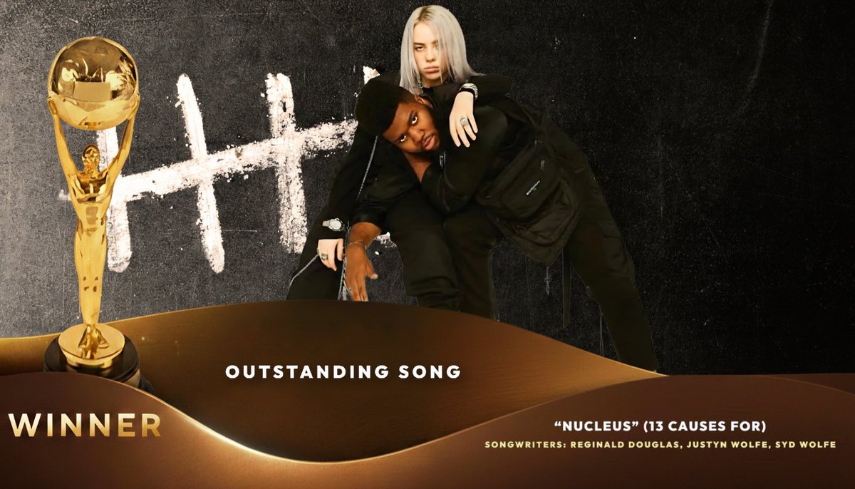 Outstanding Song - <a href="/SYDWOLFEMUSIC/">syd wolfe</a>, <a href="/JustynWolfe/">Justyn Wolfe</a>, #Reggie - “Nucleus” from <a href="/13CausesFor/">13 Causes For</a> #MoNAsCongrats 🏆