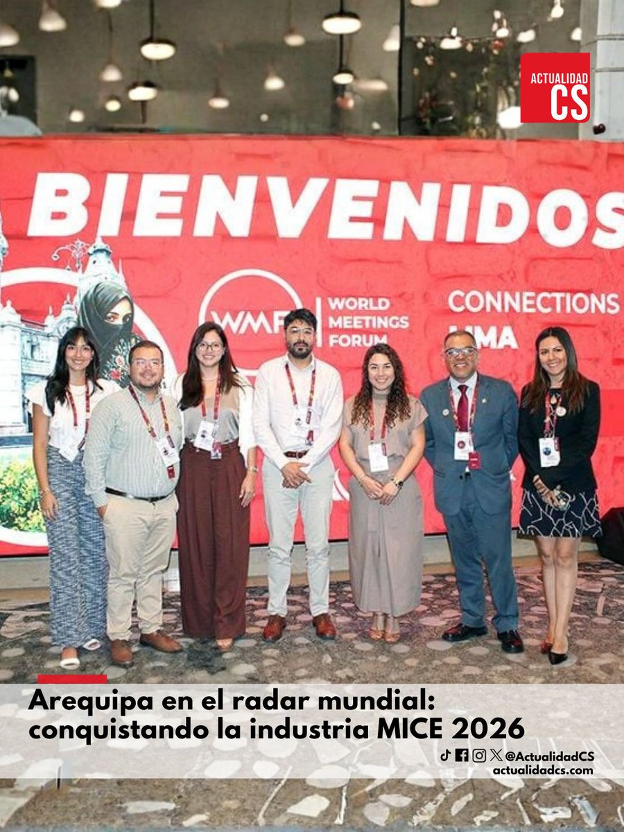 🚨 #Arequipa | ¡En el radar global! 🌍💼 El Arequipa Convention Bureau concretó más de 30 citas comerciales con compradores internacionales en el #WMF2026.
El objetivo: posicionar a la Ciudad Blanca como sede principal de congresos y eventos corporativos en Latinoamérica.