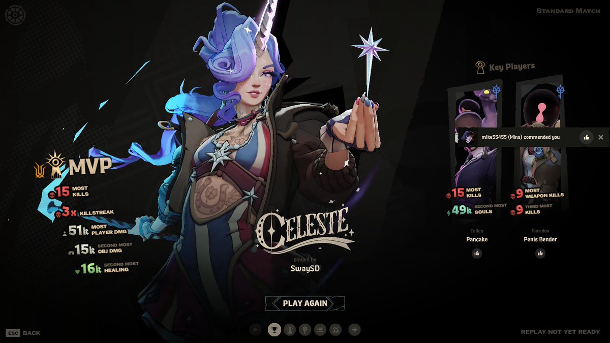 I'm a Celeste main now 🙂 (pls nerf her so I can get her every game, ty yoshi)