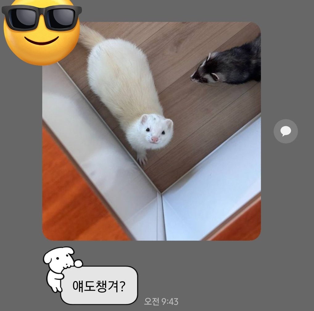 영철엄마한테 집에있는 물건 이거이거 가져와달라고 부탁했더니 다챙기고 마지막으로 이런 카톡이 와서 처웃음 ㅜ