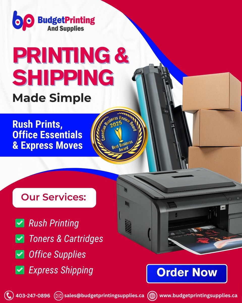 BPSCalgary's tweet image. Fast prints, smart supplies &amp;amp; lightning-quick deliveries
Everything your workplace needs, done right.

Order today

📞 +1-403-247-0896
🌐 budgetprintingsupplies.ca

#QuickPrint #OfficeSolutions #FastDelivery #WorkplaceSolutions #SameDayService #Calgary #BudgetPrintingAndSupplies