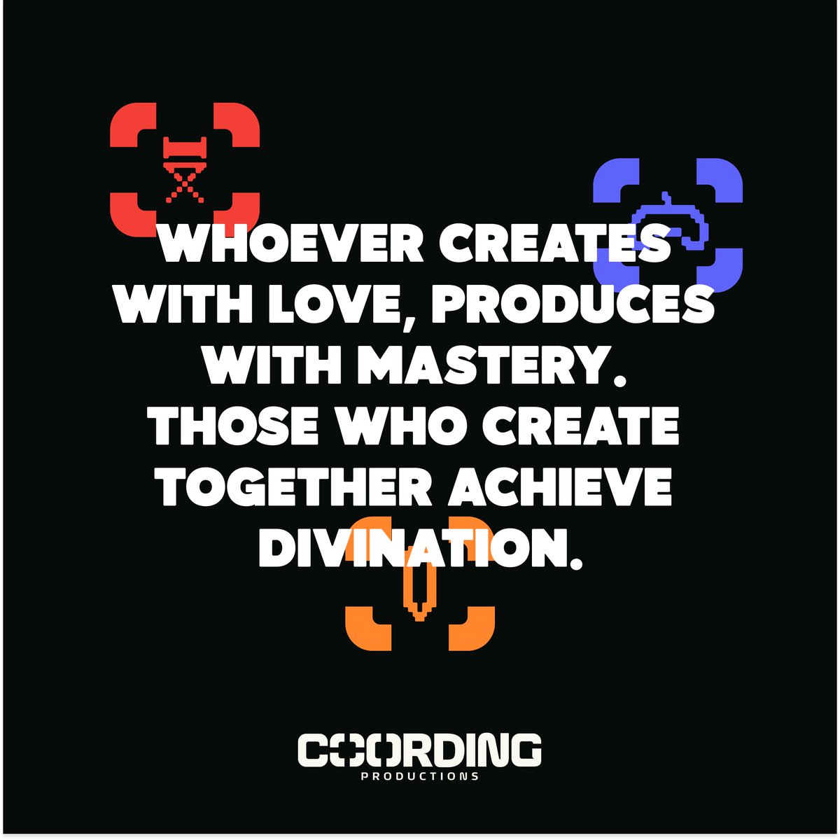 CoordingProduct's tweet photo. Mastery is born from love. Divination is born from unity.

We are Coording Productions, and we are here to coordinate a new era where passion and collaboration define the standard.

Don't just consume universes. Help us coordinate them.

Join the synergy: https://t.co/izRCN4Ru90

#Coording #IndieDev #GameDev #CreateWithLove