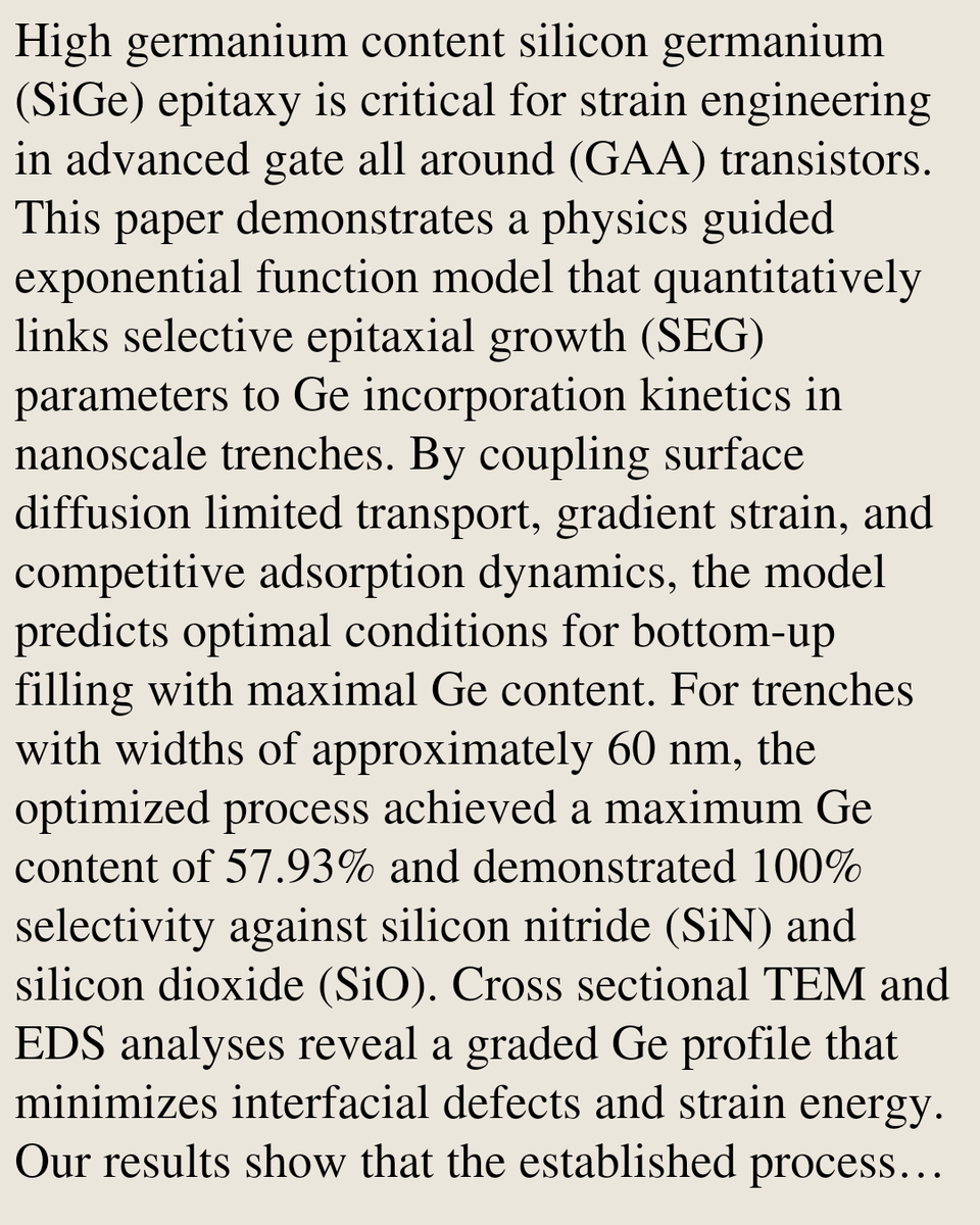 Physics Guided Exponential Model Design of High Ge Content SiGe ...