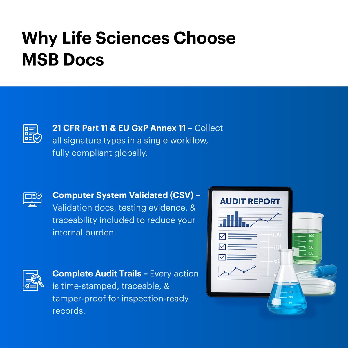 msbdocs's tweet photo. 90% of #LifeSciences companies fail their first audit. Will you pass yours?

#MSBDocs helps regulated teams:
📝Simplify approvals &amp; documentation
🔒Secure workflows &amp; sensitive data
✅Stay inspection-ready

Start your free trial: https://t.co/G9hXXHKwPb

#pharma #eSignature #usa https://t.co/9dYU9um3LM