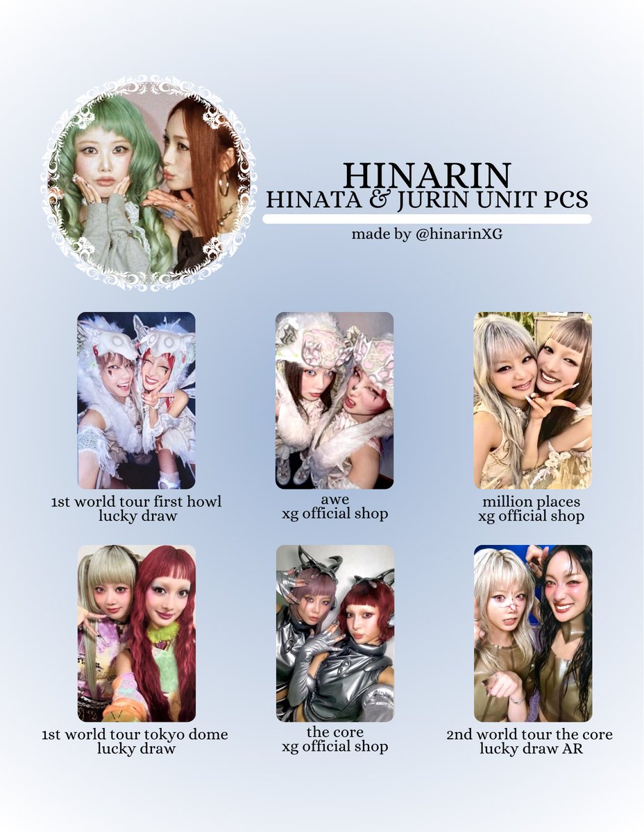 XG JURIN HINATA ユニットトレカ XG #HINATA & #JURIN (HINARIN - JURINATA - JUPITER) UNIT PHOTOCARD