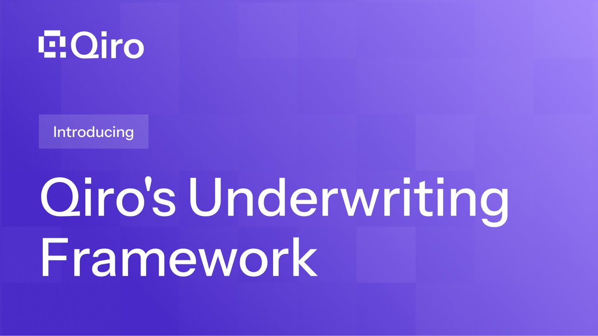 Qiro_Finance's tweet photo. private credit will not scale in DeFi with just LTV ratios and collateral heuristics.

real-world credit is messy. 
it needs underwriting, data standardization, and real risk assessment to be brought onchain.

here’s a (mega) thread on how Qiro’s framework solves this🧵✍️ https://t.co/3eH8qbElq4