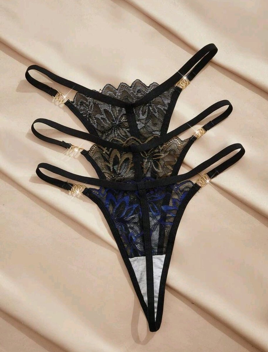 ⚡️159.-⚡️
จีสตริงซีทรูลูกไม้ 1 เซ็ท ได้ 3 ตัว
S/M/L/XL
ค่าเดินทาง 40.- ครับ