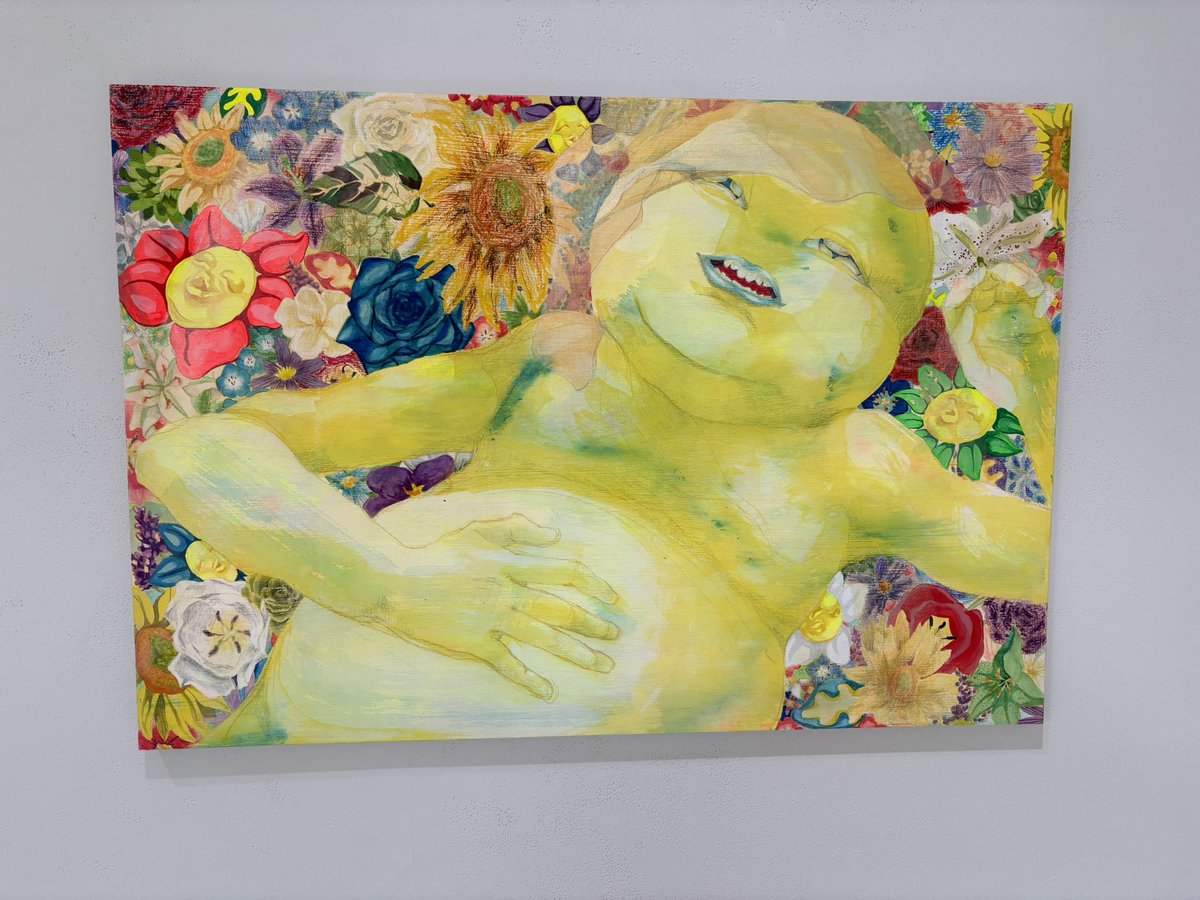 go_to_yume's tweet image. 今日は@tyattkaman_y 半坂優衣ちゃんの個展に行ってきました！！
テーマが良かったです。とても強い思いで大きな作品をたくさん描いたのだろうと思うと胸に来るものがありました。
撮影禁止の作品がすごくすごく良かったので皆さんぜひ！！現地で見てください！！
お勉強になりました！！😭💖