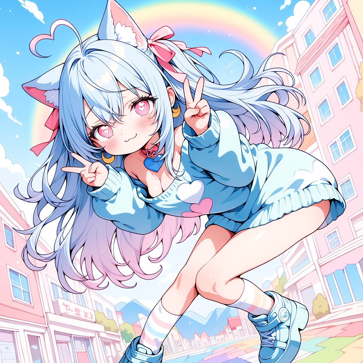 🩵ソラ🩵 『こんソラにゃ~៸៸᳐>⩊<៸៸᳐ฅ🐾໊』 『午後もゆるよろだ