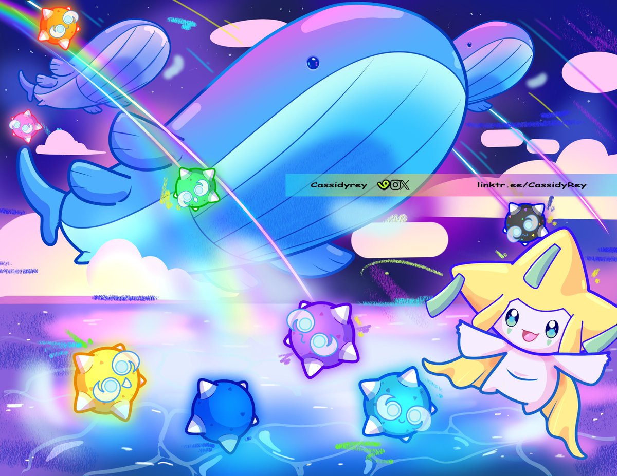 CassidyRey's tweet photo. Wailords in Space~ 🐳☄️🌊✨
my submisson for #39SSS Hope u like!! https://t.co/S6TegcxX55
