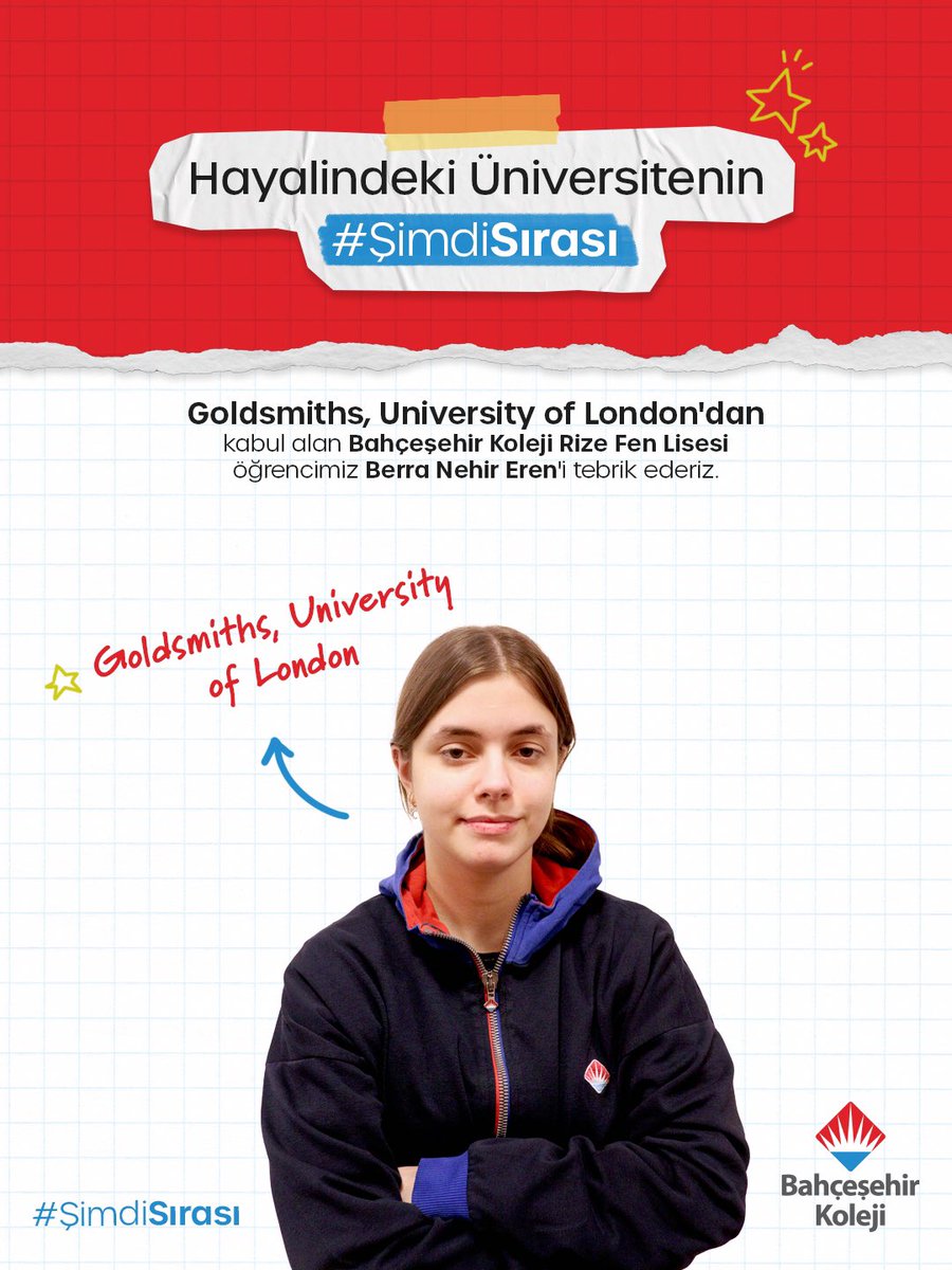 Yurtdışından Kabul Alan Öğrencimiz Berra Nehir EREN’i Tebrik Eder Yeni Hayatında Başarılar Dileriz!