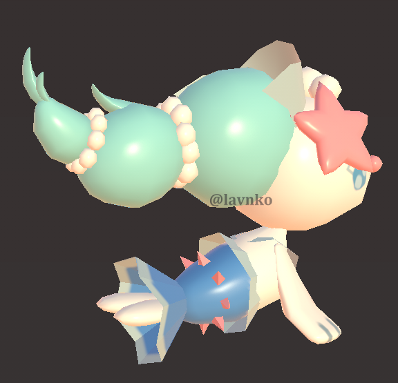 lavnko's tweet image. modelling a pokemon everyday - day 94 primarina

finally got discharged from the hospital u_u back to pokemon