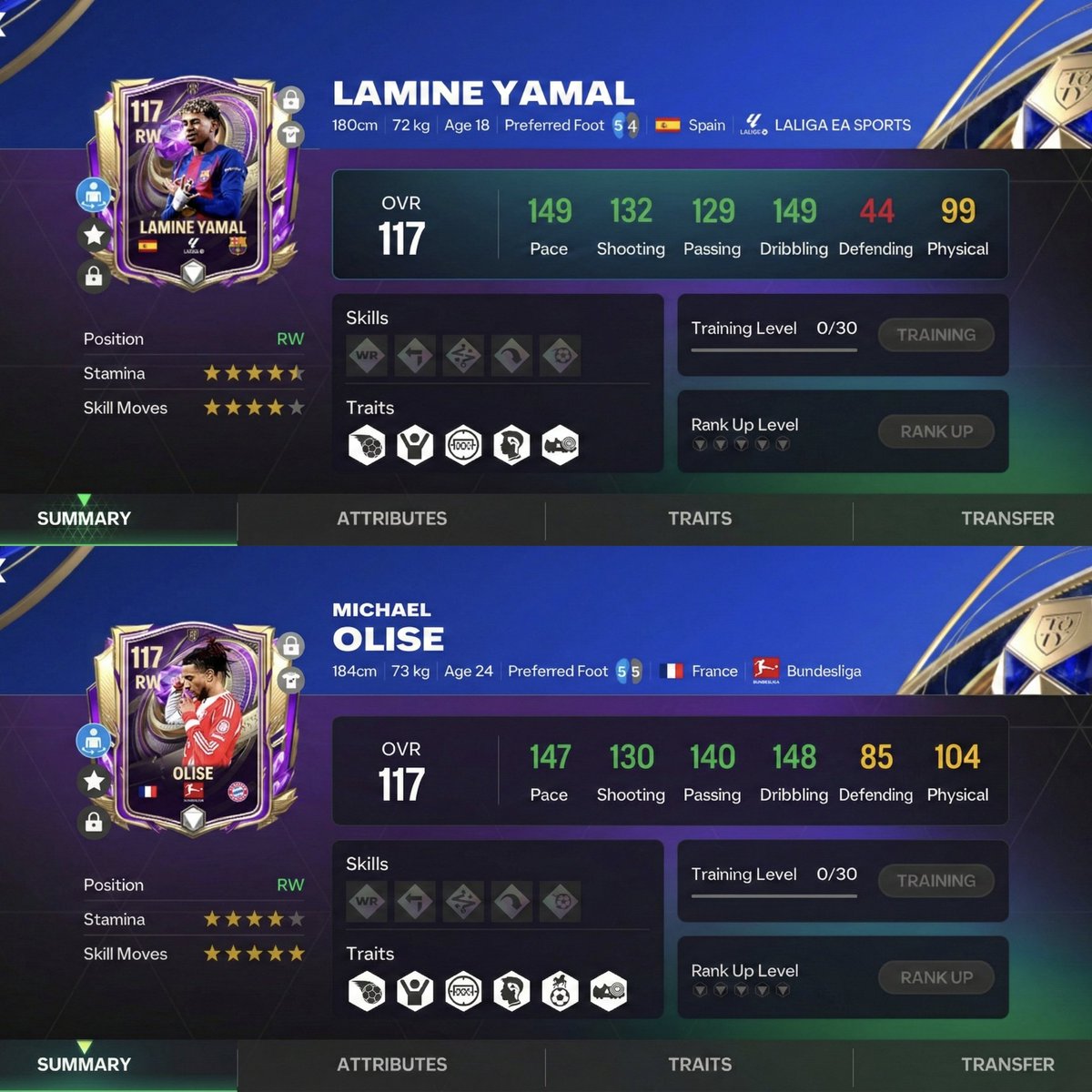 HONOURABLE MENTIONS YAMAL AND OLISE CONCEPT 💫

#eafc #fc26 #fifamobile #fcmobile #toty