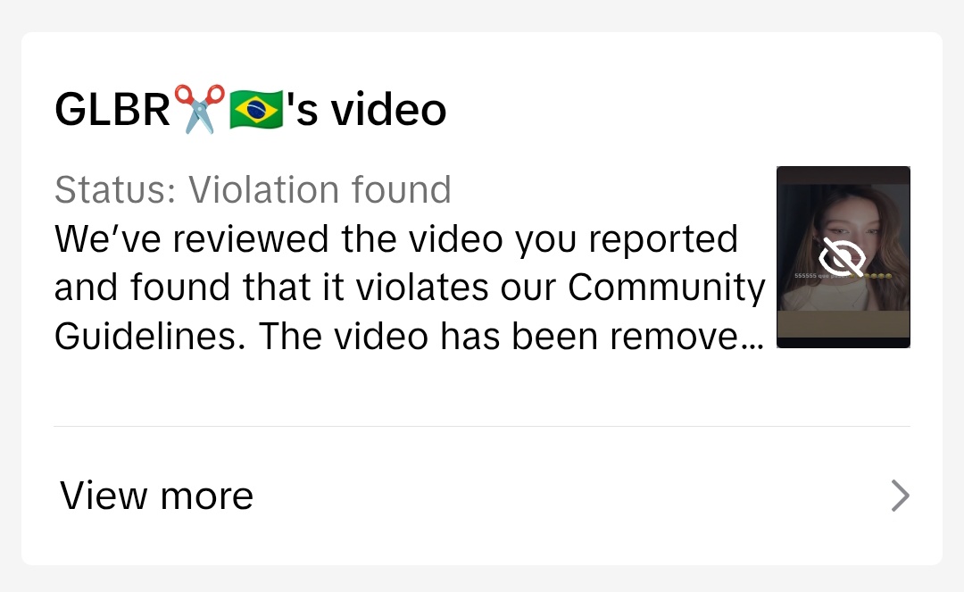 protectTKNur's tweet photo. @FaJland I tend to report each video using the Misinformation category, and some get me “violation found”. I believe that it depends on how just many people report the account to succeed suspending it. Right now, the misinformation report got some of the videos by the account removed. https://t.co/rS7qrcuYyt