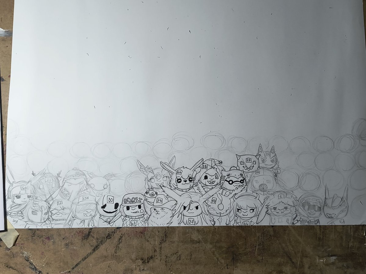 #Bunnythepyoms , <a href="/BlastyBunny/">BunnyBlasty 🐇💀 - Horror vtuber</a> , bueno acá un pequeño avance, se viene el mural de este año, pero veamos que tal nos va...
Tengo ganas de una barbacoa con consome 🦖