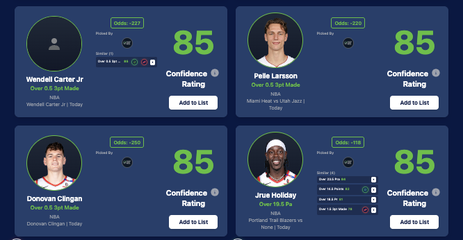 Cole’s Algo Picks tweet media