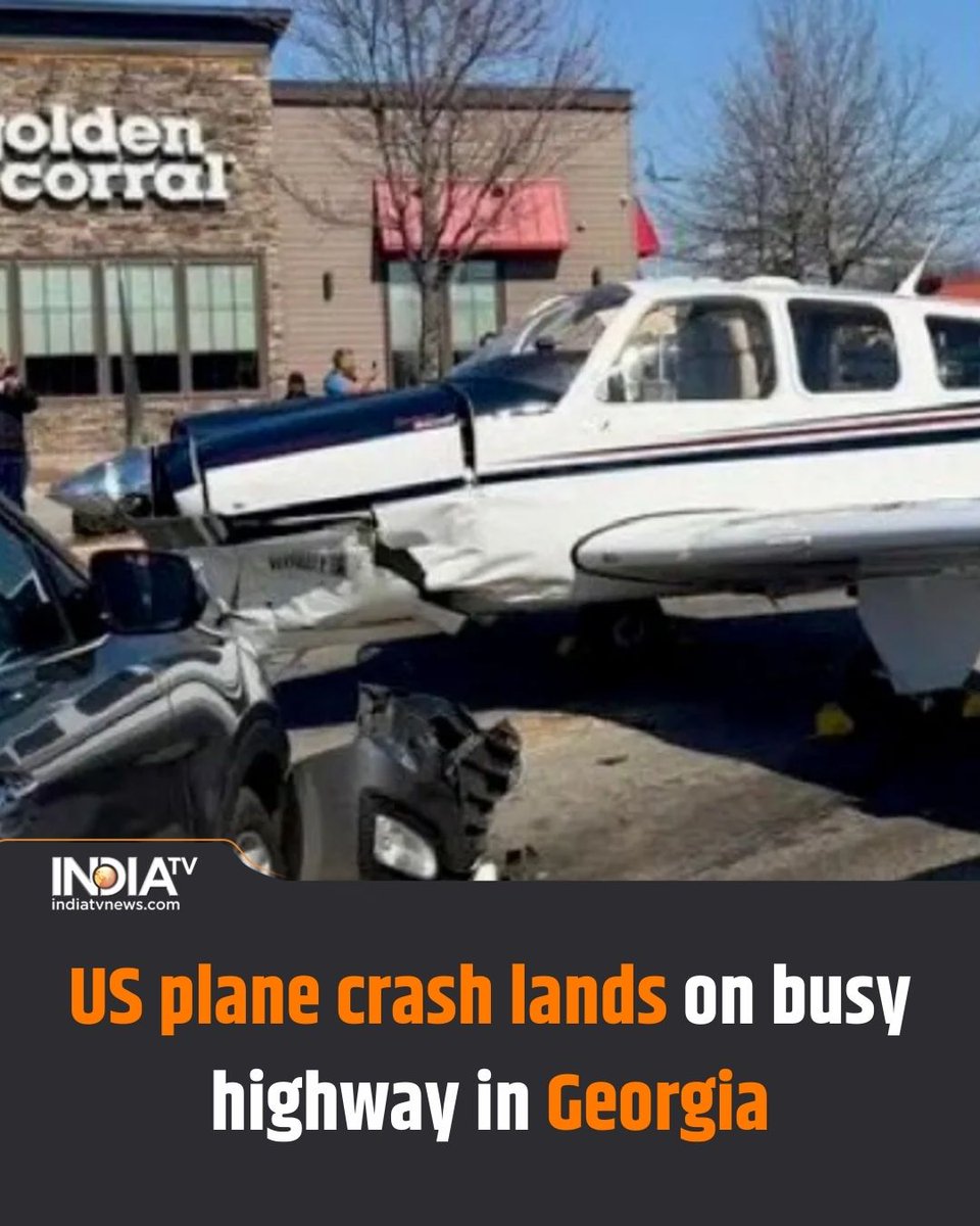 indiatv's tweet image. A small aircraft crashed into multiple vehicles during an emergency landing on a busy road in the US state of Georgia, after the pilot was unable to return to the airport due to engine trouble.

Read more here:
tinyurl.com/yc666tzb

#aircraftaccident #crashlanding #GEORGIA