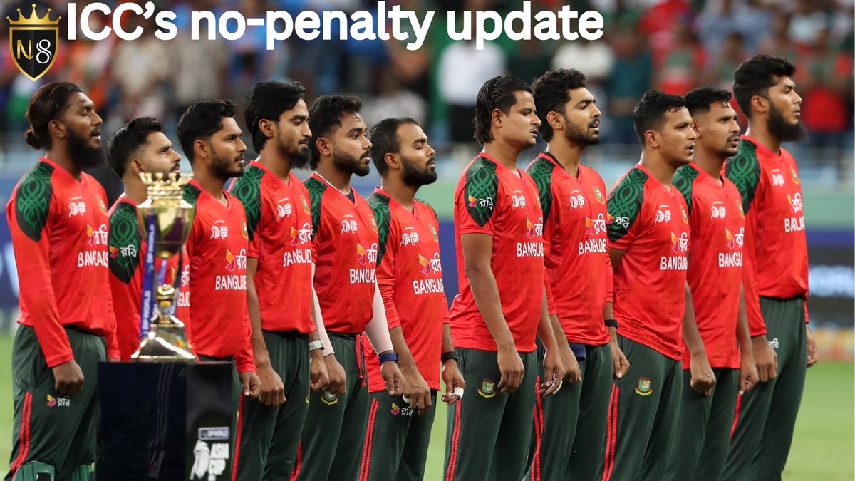 PlaySlots45's tweet photo. 🚨 BREAKING NEWS 🚨
🟢 ICC Gives GREEN SIGNAL to Bangladesh! 🇧🇩🏏
No sanctions. No fines. NO PENALTY THIS TIME. ✅
Bangladesh Cricket Board walks clear as ICC confirms full backing — business as usual on the global stage! 🔥
#BreakingNews #ICC #BangladeshCricket #NoPenalty https://t.co/cDzBJakfLQ