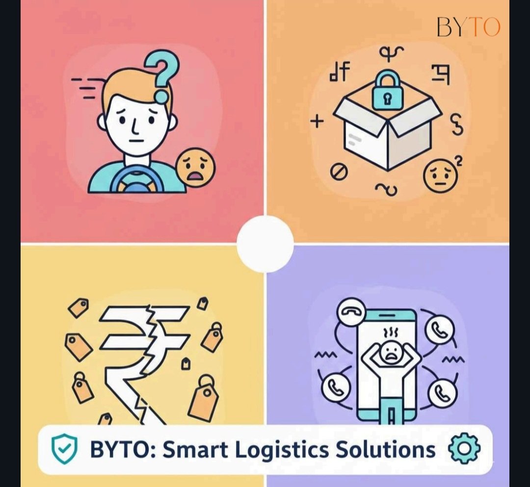 byto_official's tweet image. Transform the way your business moves with BYTO – smart logistics solution built for speed, reliability, and transparent pricing.

Download BYTO. Move Smarter. Move Faster.
#BYTO #IntraCityTransport #MSMEIndia #SupplyChainIndia