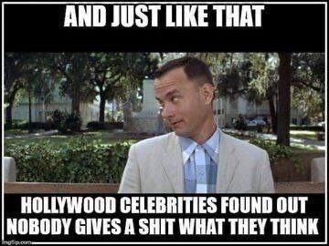 <a href="/AntiLeftMemes/">Anti Left Memes</a> MEMO TO SCUMBAG HOLLYWEIRD “ELITISTS”
The ONLY reason you exist is for OUR entertainment
WE decide IF and WHEN to engage you for ENTERTAINMENT
WE don't give a steaming pile of crap what you think about TRUMP
WE don't give a steaming pile of crap what you think about GUN CONTROL