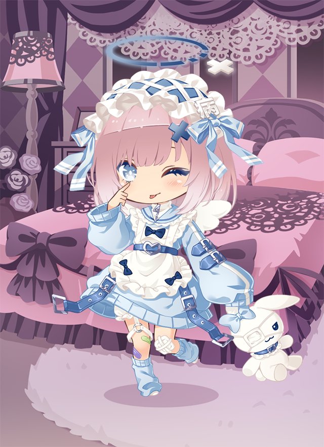 さっそくですが…新イベント【永久を誓って…】が始まりましたよ～！！
こちらSPを集めて交換できる特別背景【やみかわマイルーム type1】と… イベント連動アクセサリー【病み天使チャンのヘッドドレス】でーす♪ 
#フェアドル