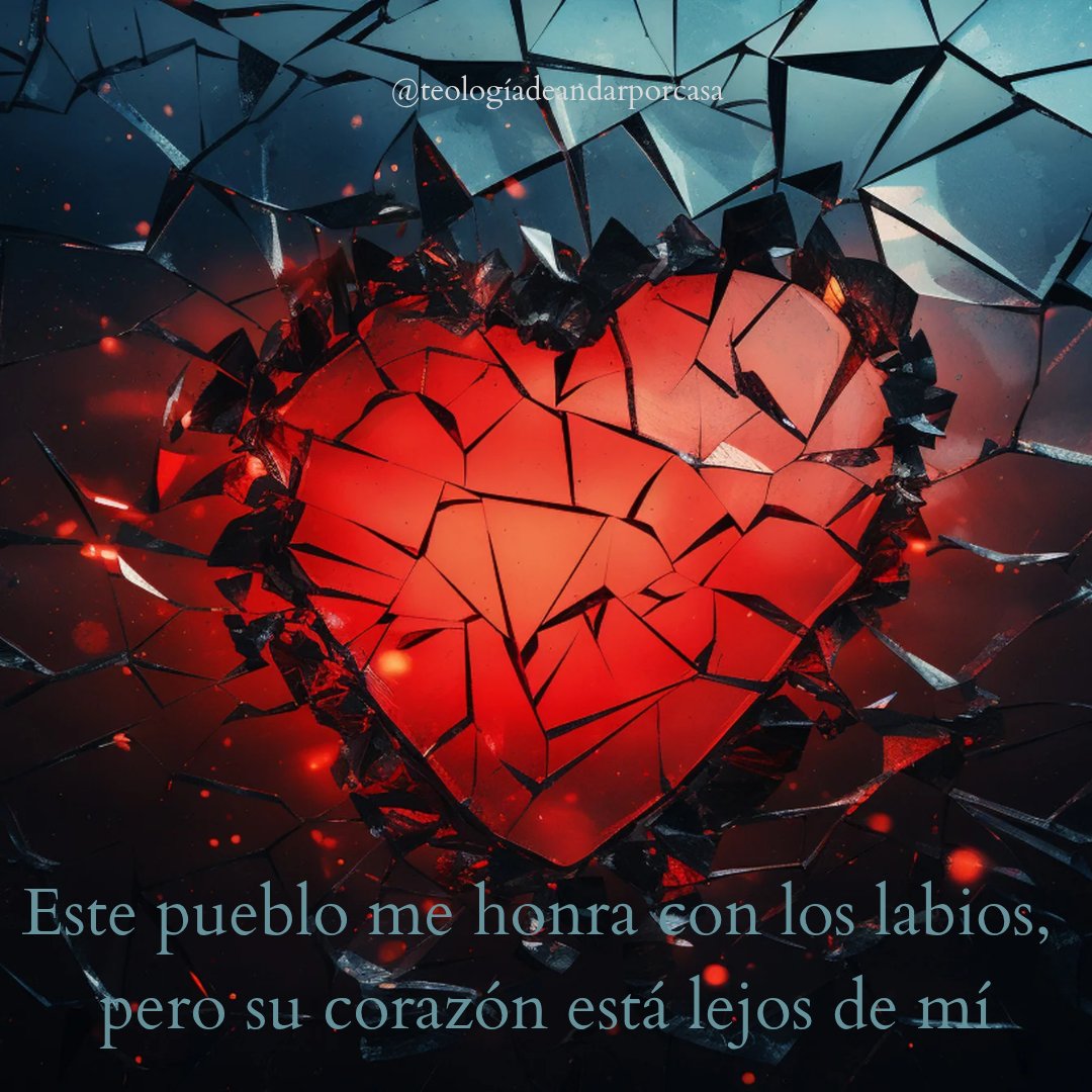 «“Este pueblo me honra con los labios, pero su corazón está lejos de mí. El culto que me dan está vacío, 
porque la doctrina que enseñan 
son preceptos humanos”.
Dejáis a un lado el mandamiento de Dios para aferraros a la tradición de los hombres».
(Mc 7, 1-13) #EvangelioDelDía