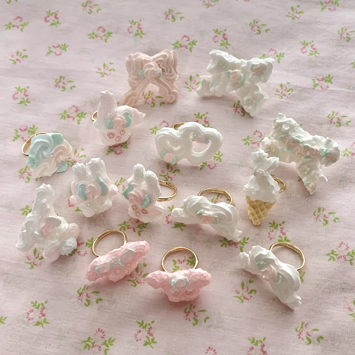 通販は今夜21:00〜🎂 リング達少し追加します🎀