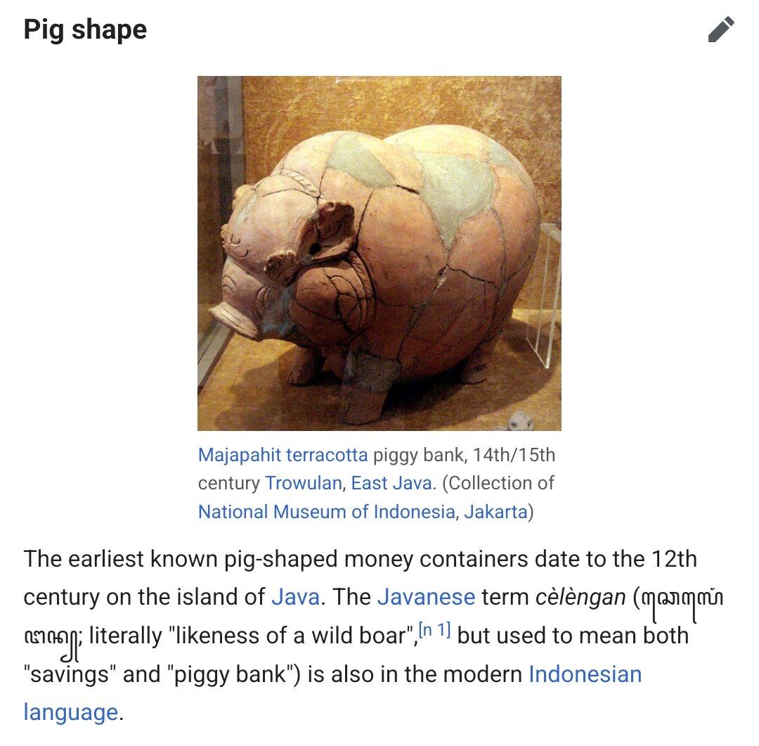 PearlteaRizzy's tweet image. Indonesia's soft power has been historically subtle and almost invisible that not many people know that they invented the piggy bank.