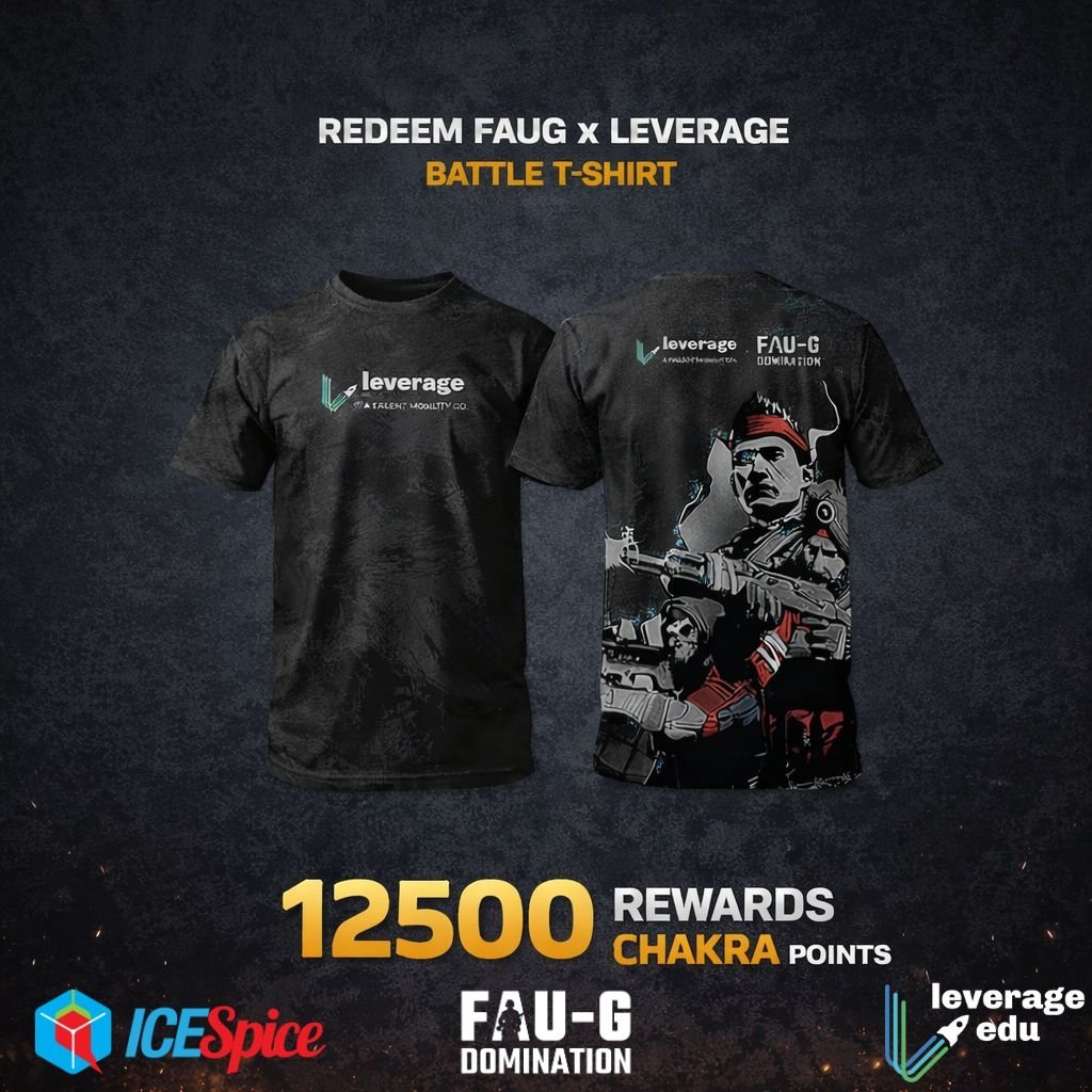 FAUGDomination's tweet photo. Rightfully redeem your FAU-G x Leverage Battle T-Shirt for 12500 Rewards Chakra points in the Ice-Spice store in game.
Grab yours now!
@leverageedu @dot9
#FAUGDomination #IceSpice #LeverageEdu #RewardsChakra https://t.co/lFTbpW3vfa