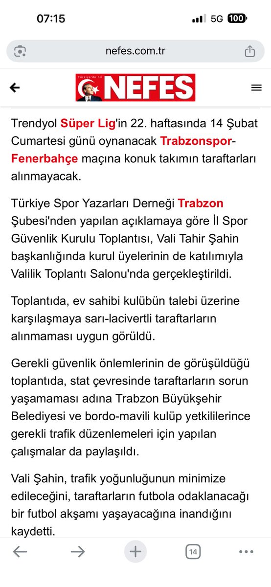 FENERBAHÇE DÜŞMANI OLAN HER FIRSATTA BİZE ŞİKECİ DİYEN BELEDİYE BAŞKANININ  GÜVENLİĞİ BAHANE ETMESİNE İZİN VERMEYİN

Bu açıkça Trabzonspor’a iltimastır 

GEREKLİ İLETİŞİMİ SAĞLAYIN VE BU OLAYI ÇÖZÜN SAYIN 
#sadettinsaran 
#taraftarıstadaalın